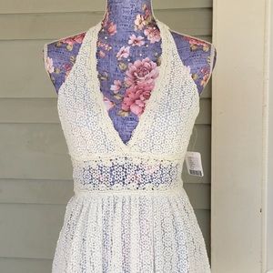 Free People Ivory Halter Dress sz 0 NWT